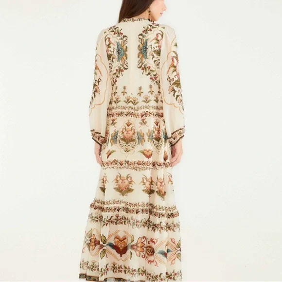 Farm Rio Cream Majestic Hearts Maxi Dress - Picture 7 of 8